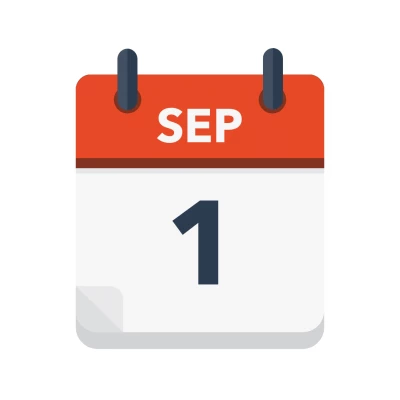 Calendar icon showing 1st September
