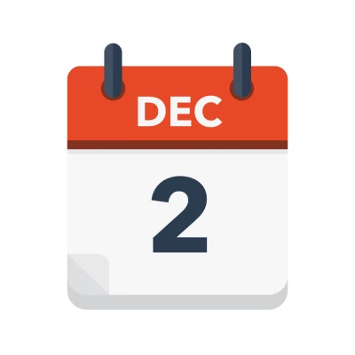 Calendar icon showing 2nd December