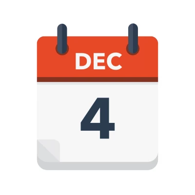 Calendar icon showing 4th December