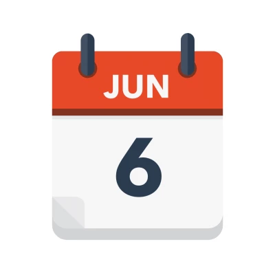 Calendar icon showing 6th June