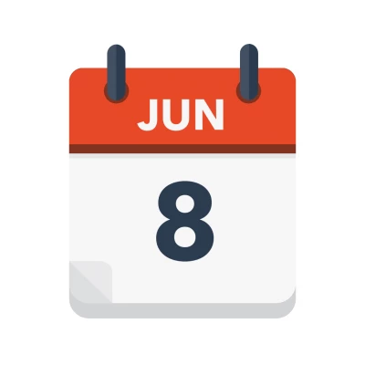 Calendar icon showing 8th June