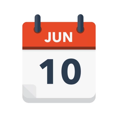 Calendar icon showing 10th June