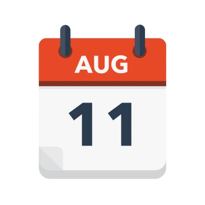 Calendar icon showing 11th August