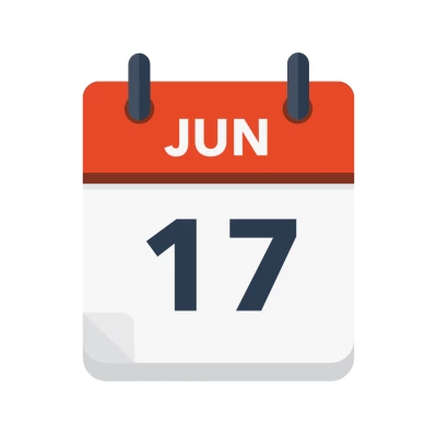 Calendar icon showing 17th June
