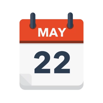 Calendar icon showing 22nd May