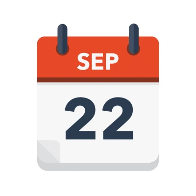 Calendar icon showing 22nd September