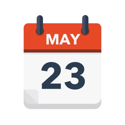Calendar icon showing 23rd May