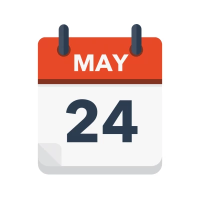 Calendar icon showing 24th May