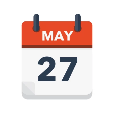Calendar icon showing 27th May