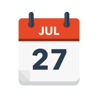 Calendar icon showing 27th July