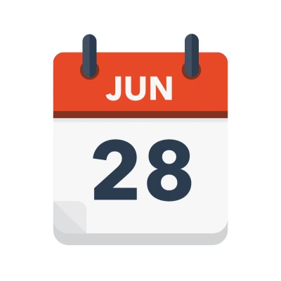Calendar icon showing 28th June