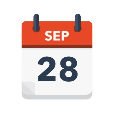 Calendar icon showing 28th September