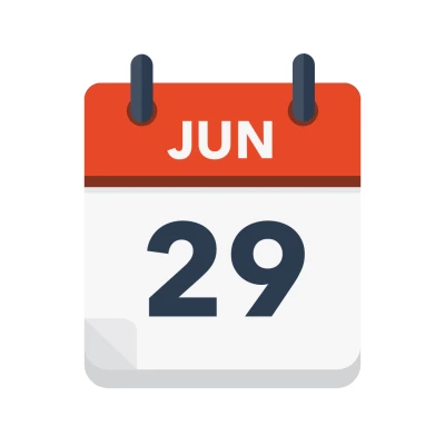 Calendar icon showing 29th June