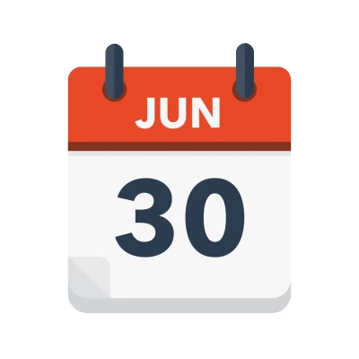 Calendar icon showing 30th June