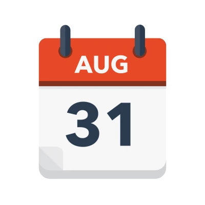 Calendar icon showing 31st August